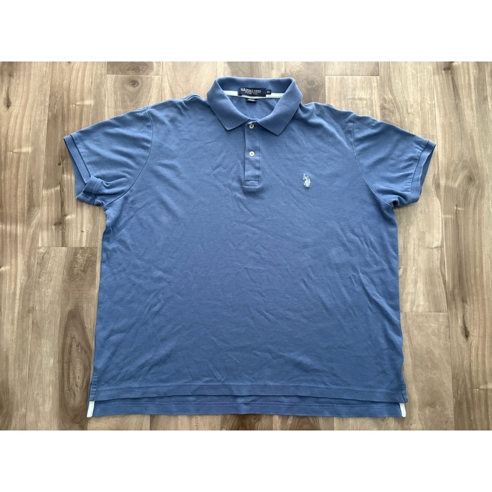 U.S. Polo Assn. Men's Polo Shirt Luxury Feel Embroidered Logo BLUE Size XL
